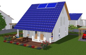 Neubau mit Photovoltaikanlage